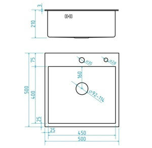     500*500  Siriusline SL5050 