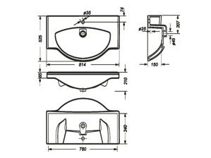   814*525  Sanita Luxe Classic 80  CLS80SLWB01