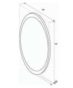       570*770  Art & Max Ovale AM-Ova-570-770-DS-F-H