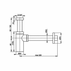      1.1/4*32 AlcaDrain Design A400  