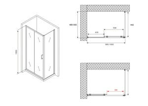   1000*500*1950  ABBER Schwarzer Diamant AG30100B-S50B  ,  