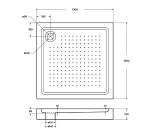    1000*1000*150  BelBagno TRAY-BB-A-100-15-W 