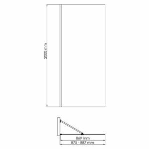   900*2000  WasserKRAFT Aisch 55W39  ,   