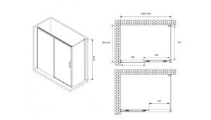   1300*900*2000  ABBER Komfort AG93130B-S92B  ,  