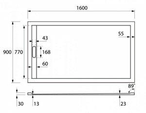      CEZARES TRAY-AS-AH-160/90-30-W 