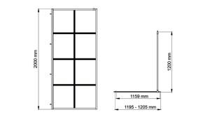   1200*2000  WasserKRAFT Glan 66W40    ,  