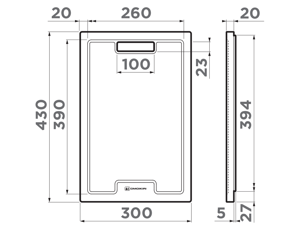   300*430  Omoikiri CB-01-WOOD 4999005 