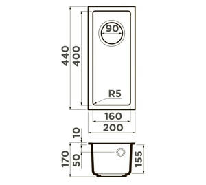   200*440  Omoikiri Bosen 20-U BE 4993154 