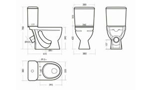 - Sanita C  WC.CC/Standart/2-DM/WHT.G/S1 