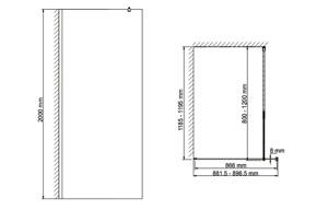   900*2000  WasserKRAFT Rossel 28W39  ,  