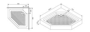    900*900  Damixa Skyline DX35WT-405-090MT 