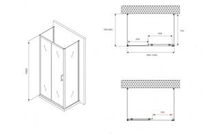   1000*750*1950  ABBER Schwarzer Diamant AG30100B-S75B-S75B  ,  