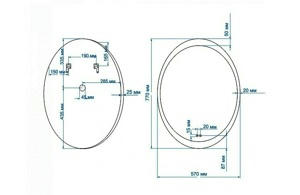       570*770  Art & Max Ovale AM-Ova-570-770-DS-F-H