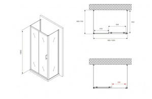   1000*700*1950  ABBER Schwarzer Diamant AG30100B-S70B-S70B  ,  