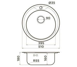     O 510  Omoikiri Asida 51 IN 4993785  