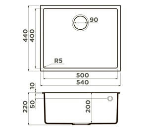   540*440  Omoikiri Bosen 54-U H 4993248 