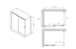   1700*1000*2000  ABBER Komfort AG93170-S102  ,  