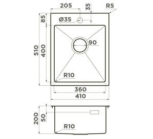     410*510  Omoikiri Akisame 41 LG 4973080  