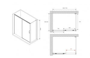   1700*900*2000  ABBER Komfort AG93170-S92  ,  