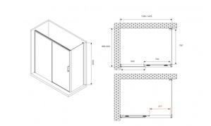   1400*900*2000  ABBER Komfort AG93140B-S92B  ,  