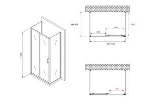   1000*600*1950  ABBER Schwarzer Diamant AG30100B-S60B-S60B  ,  