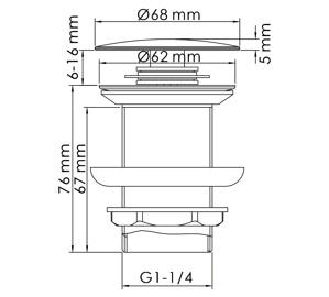     WasserKRAFT Push-up A246  Soft-touch