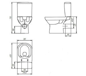 -  Cersanit City S-KO-CIT011-3/5-COn-S-DL-w -  