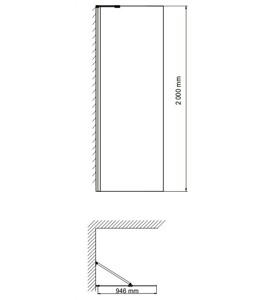   1000*2000  WasserKRAFT Aller 10H10-RP100 Fixed  ,  