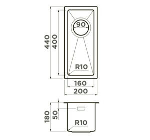     200*440  Omoikiri Taki 20-U/IF IN 4973042  